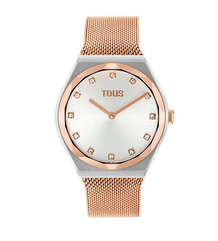 Reloj Tous Karat Round Mesh Rosado