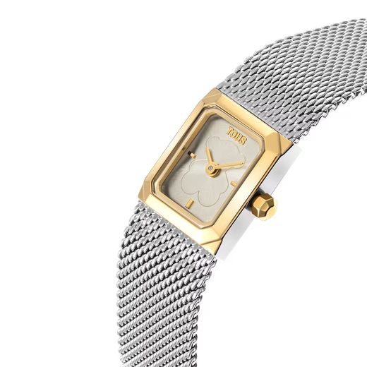 Reloj Tous Mini Mesh Combinado Gold