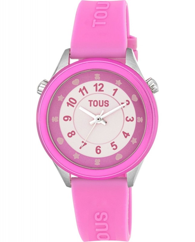 Reloj analógico Bear Time bicolor de acero/IP rosado