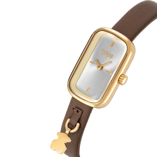 Reloj Tous Mini T-Band Club Dorado Brown