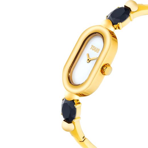 Montre Tous Oval Onyx Or