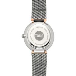 Reloj Tous S-Mesh esterilla con esfera espejo combinado rosado