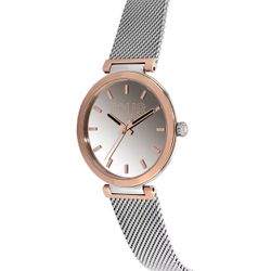 Reloj Tous S-Mesh esterilla con esfera espejo combinado rosado