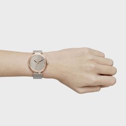 Reloj Tous S-Mesh esterilla con esfera espejo combinado rosado