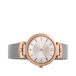 Zweifarbige Tous S-Mesh Uhr in Rosa