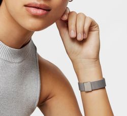 Zweifarbige Tous S-Mesh Uhr in Rosa