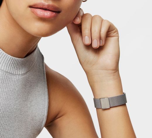 Zweifarbige Tous S-Mesh Uhr in Rosa