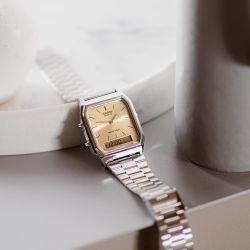 Reloj unisex Casio analógico-digital AQ-230 esfera Maquillaje