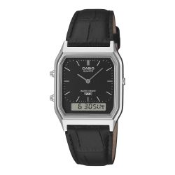 Reloj unisex Casio analógico-digital AQ-230 Silver Black