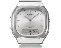Casio Unisex-Analog-Digitaluhr AQ-240 mit grauem Zifferblatt