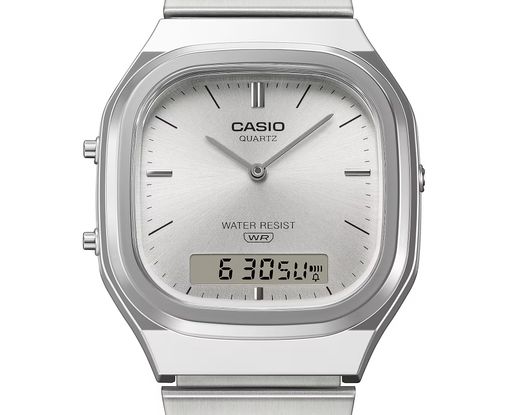 Casio Unisex-Analog-Digitaluhr AQ-240 mit grauem Zifferblatt