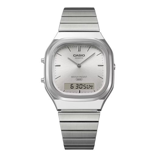 Casio Unisex-Analog-Digitaluhr AQ-240 mit grauem Zifferblatt