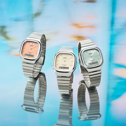 Reloj unisex Casio analógico-digital AQ-240 esfera maquillaje