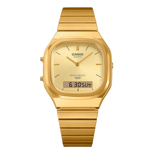 Casio Unisex Analog-Digital-Uhr AQ-240 Gold