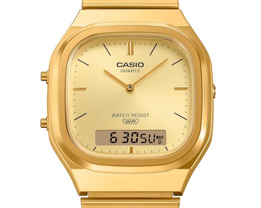 Casio Unisex Analog-Digital-Uhr AQ-240 Gold
