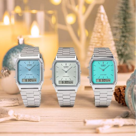 Casio Unisex-Uhr himmelblau analog-digital