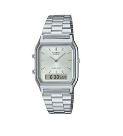 Casio silberne analog-digitale Unisex-Uhr