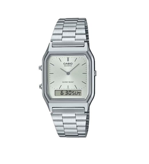 Montre unisexe analogique-numérique argentée Casio