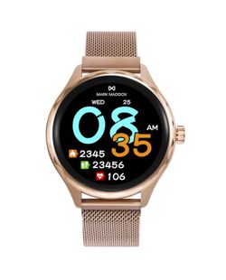Reloj Unisex Mark Maddox MS2000-70 Acero Ip Rosado y malla milanesa