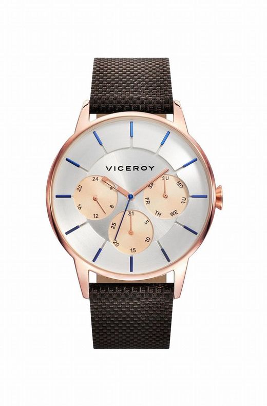 Reloj Viceroy de hombre con correa de nylon marrón