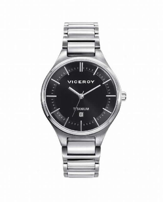 Reloj de mujer titanio y esfera negra