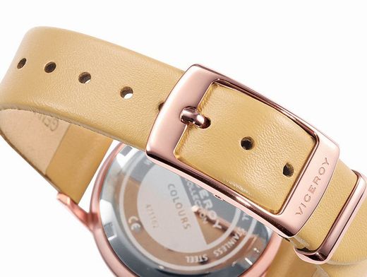 Reloj Viceroy de mujer con correa de piel marron claro