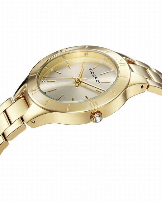 Reloj Viceroy mujer acero chapado IP dorado.