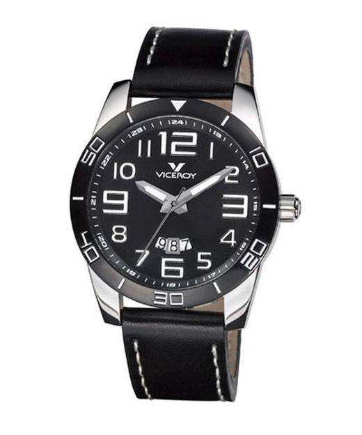 Reloj Viceroy de niño con correa de piel con pespunte en blanco