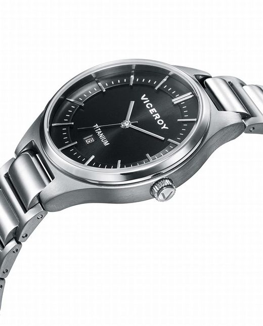 Reloj de mujer titanio y esfera negra