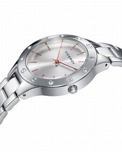 Reloj Viceroy acero mujer, signos y aguja en rosado