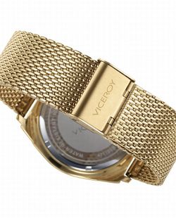 Herrenuhr aus goldenem IP-Stahl, multifunktional