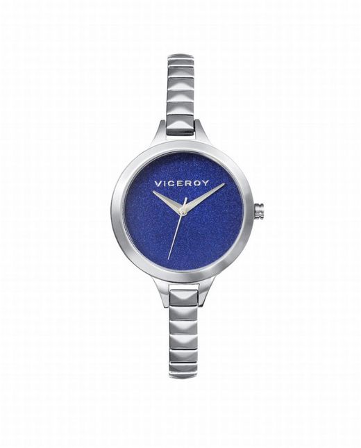 Reloj Viceroy mujer con glitter azul en esfera