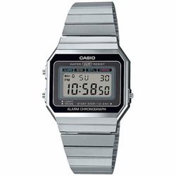 Reloj vintage Casio plateado esfera negra