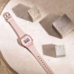 Montre En Silicone Intemporelle Vintage Tout Rose
