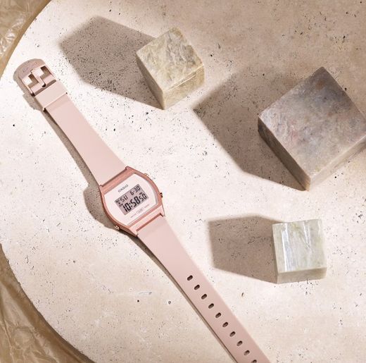 Montre En Silicone Intemporelle Vintage Tout Rose