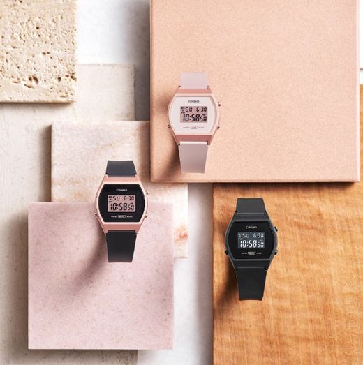 Montre En Silicone Intemporelle Vintage Tout Rose