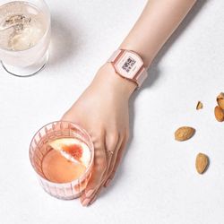 Montre En Silicone Intemporelle Vintage Tout Rose