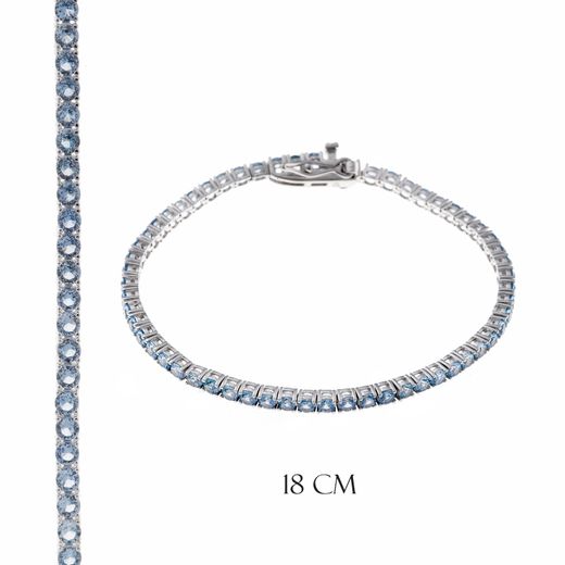 Pulsera Riviere en plata de ley Blue