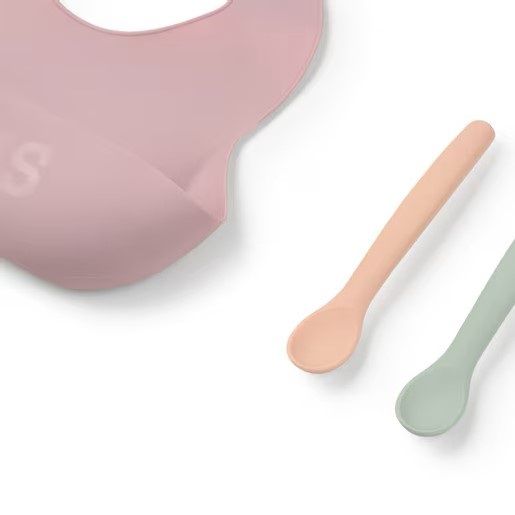 Set de Babero y dos cucharas Tous Baby Food Kit Rosa