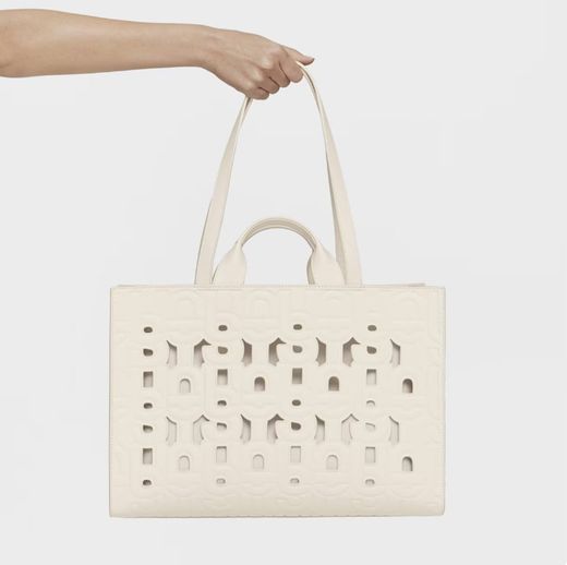 Tous Amaya Manifesto Cut Beige Großer Shopper