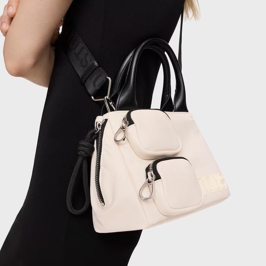 Petit sac cabas spacieux beige Tous