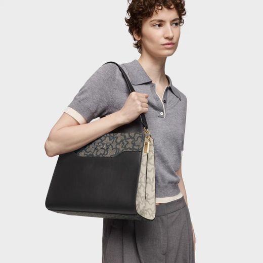 Shopper Tous Kaos Ikon Farbe Schwarz