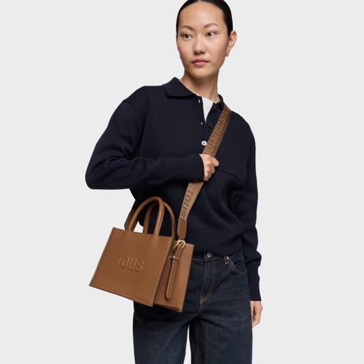 Mittelgroße Tous Brenda Shoppertasche, kamelfarben